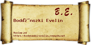 Bodánszki Evelin névjegykártya
